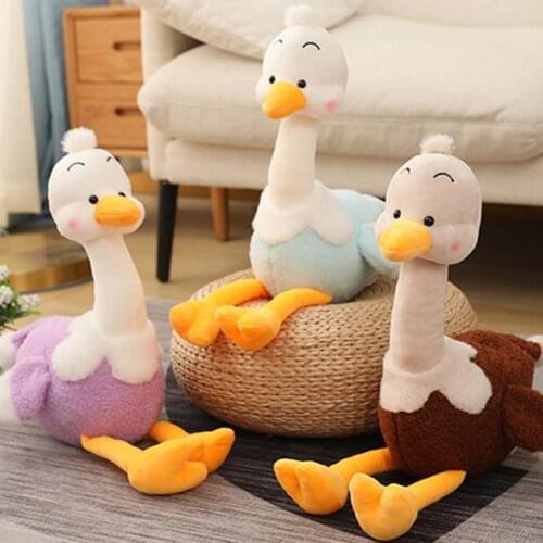 35cm Creative Plush Ostrich Toy Excellent Knitting Process Sleeping Accompany Cotton Cute Plush Ostrich Doll for Entertainment