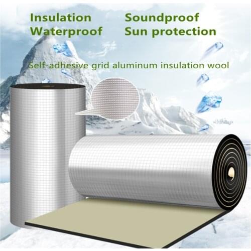 50cm*1m Car Sound Hot Deadener Mat Noise Proof Bonnet Roof Insulation Deadening Engine Firewall Heat Foam Cotton Sticker 5/10mm