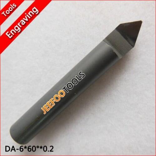 6*60Degree*0.2mm End Diamond Cutter,CNC Router Bits,Stone Engraving Tools,Diamond Router Bits 3D Relief