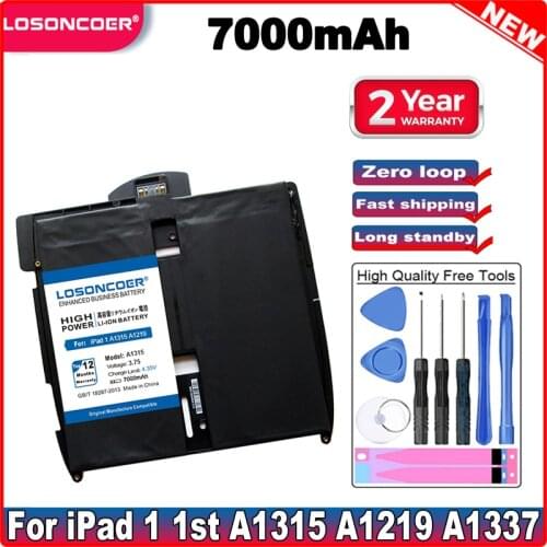 5900mAh 3.75V A1315 Battery For Apple iPad 1 1st Generation A1315 A1219 A1337 616-0448 616-0478 969TA028H Series Battery