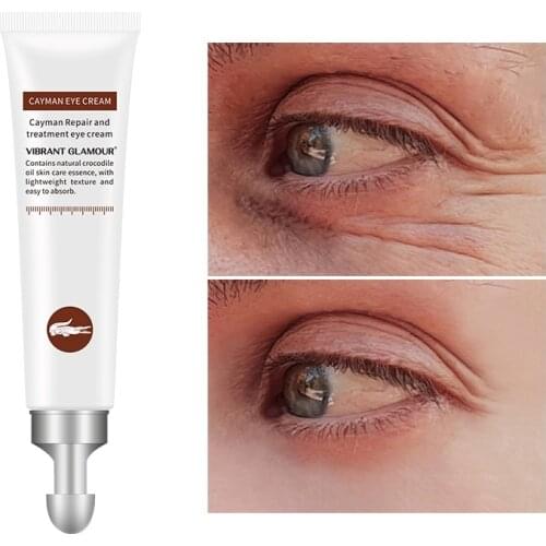 VIBRANT GLAMOUR Crocodile Anti-Aging Eye Cream Remove Dark Circles Puffiness Lighten fine lines Whitening Moisturizing eye care