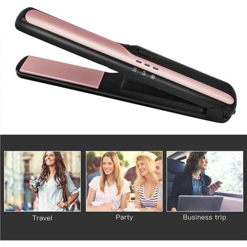 Cordless Hair Straightener Mini USB Hair Iron Straightening Styling Tools Hair Straight Styler Wireless Portable Flat Iron