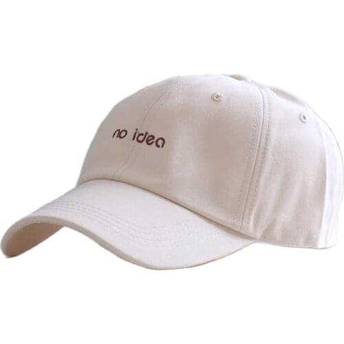 Cotton Baseball Cap Candy Color Mens Fashion Letters No Idea Embroidery Hat Womens Casual Snapback Hats Visors Caps for Unisex