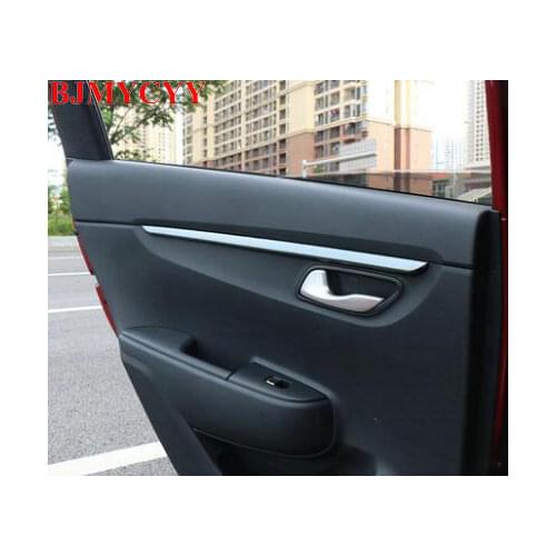 BJMYCYY 4pc for KIA K2 2017 KX CROSS 2017 Car door panel Bright Trim Decorative stainless steel