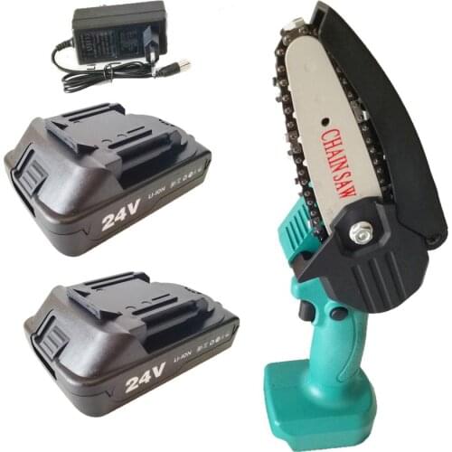 24V Chain Saw electric pruning saw rechargeable small electric saw household one-handed garden logging mini electric chain saw