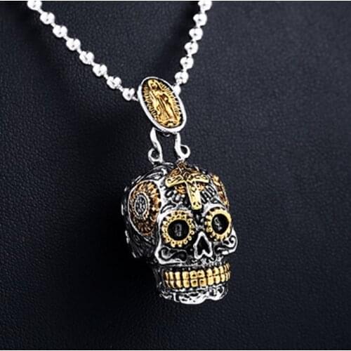 Classic Gothic Style High Quality Metal Skull Pendants Chain Necklaces Glamour Men Rock Party Punk Jewelry