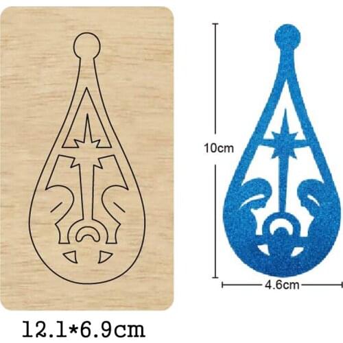Handmade Jesus born drop earring wooden die 2020 Crafts Stencil For DIY Scrapbooking /photo Cards Embossing Cutting Dies