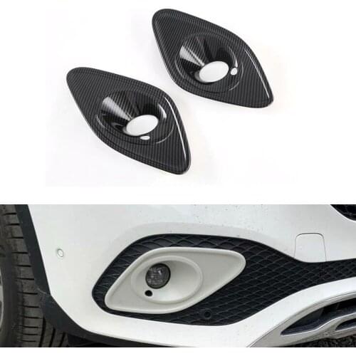 For Mercedes BENZ GLA 2020 Car Front Fog Light Lamp Cover Trim Styling ABS Molding Accessory 2pcs