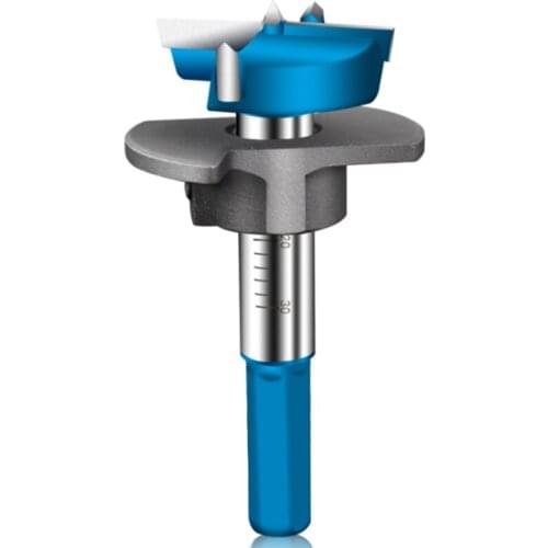 HLZS-35mm Tungsten Steel Woodworking Hole Drill Bit Wood Drilling Hole Opener Adjustable Positioning J8