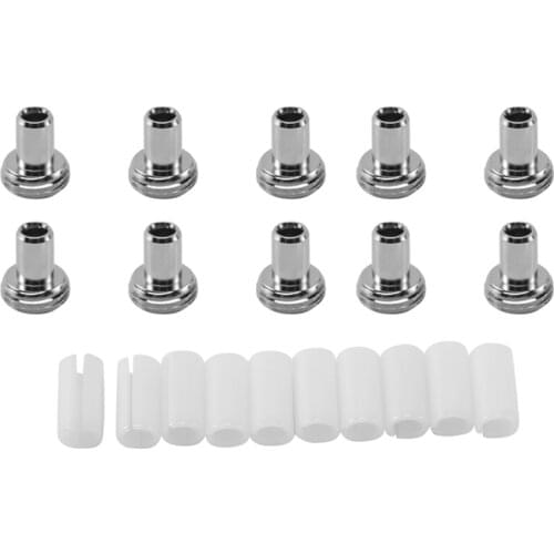 GTBL 10Pcs Ceramic Tube Sleeves and 10Pcs Metal Head Connector Adapters for Fiber Optic Visual Fault Locator