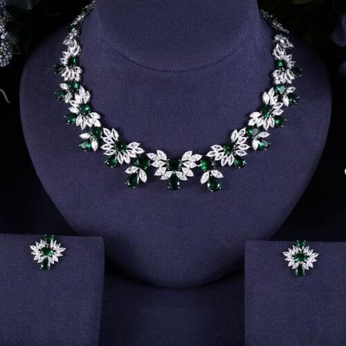 Jankelly Hotsale African 2pc Bridal Jewelry Sets New Fashion Dubai Necklace Sets For Women Wedding Party Accessories Design