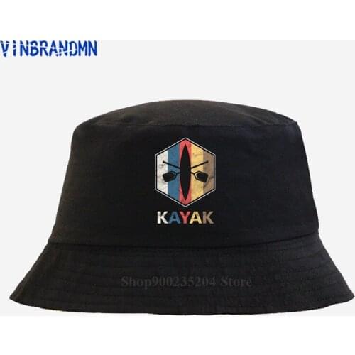 2021 Summer Sports Kayak lastest popularity Fishing hat Funny Rowing Bucket cap Vintage Kayaking youth hat Cotton Canoeing hats