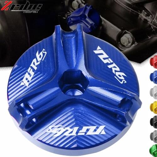 Motorcycle Accessories Aluminum Engine Oil Drain Plug Sump Nut Cup Cover For Yamaha YZF-R6S YZF R6S 2006 2007 2008 2009 2010