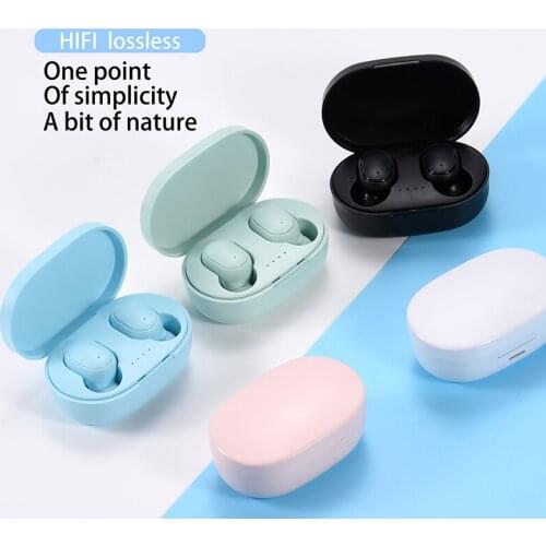 2PCS A6S mini in-ear wireless bluetooth headset binaural TWS Macaron 5.0 stereo sports running with charging box + headphone box