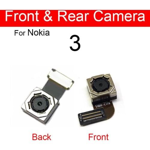 Front Back Rear Camera Module For Nokia 3 TA-1020 TA-1028 TA-1032 TA-1038 Small Facing Camera + Main Camera Replacement Parts