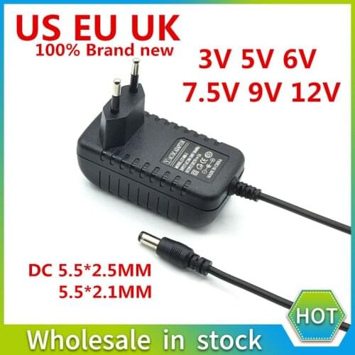 New AC 110-240V DC 3V 5V 6V 7.5V 9V 12V for 1A LED light strip Universa adapter 12 Volt 1 A AC / DC Converter power supply 12 V