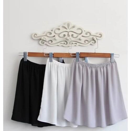 Single layer soft underskirt Basic women half-length underskirt slip inside skirt casual chiffon lining 40-80cm