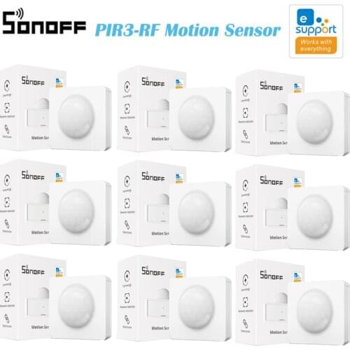 1-10pcs SONOFF PIR3-RF PIR Motion Sensor Smart Scenes Dual Mode Alarm Sync via eWelink APP SONOFF 433MHz RF Bridge Required