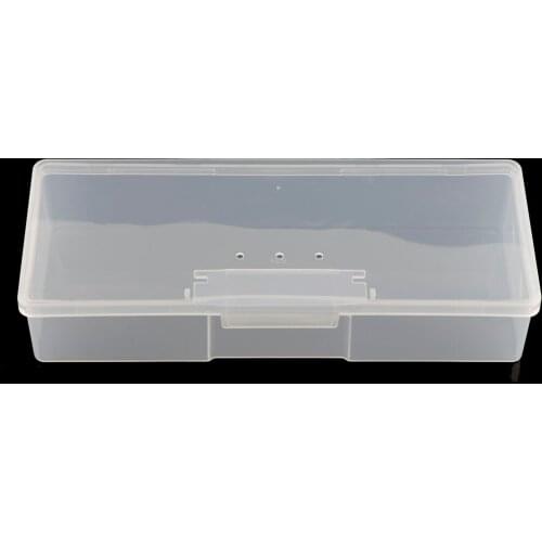 Clear Plastic Storage Box With Lid Collection Container Rectangle Blank Case
