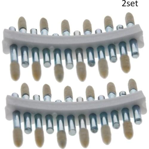 Utoolmart 3x3 3x4 3x5 mm/inch Grinding Heads Australian Wool Cusp/Column Carbon Steel Nickel Plating Handle Grinding Tool 1~2set