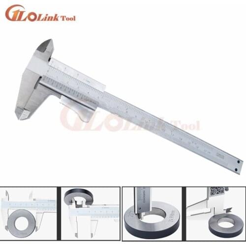 Steel Vernier Caliper with self lock 6" 0-150mm Metal Calipers Gauge Micrometer Pie De Rey Paquimetro Measuring Tools