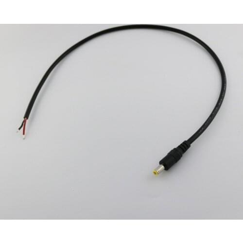 10pcs CCTV DC Power Plug Jack Connector 5.5mm x 2.1mm Male with Cord Cable 18AWG 1.5ft