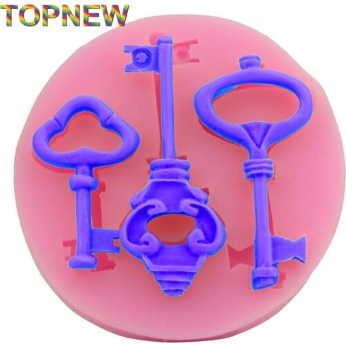 Love Key DIY Fondant Cake Decorating Baking Tools Silicone Mould 2820