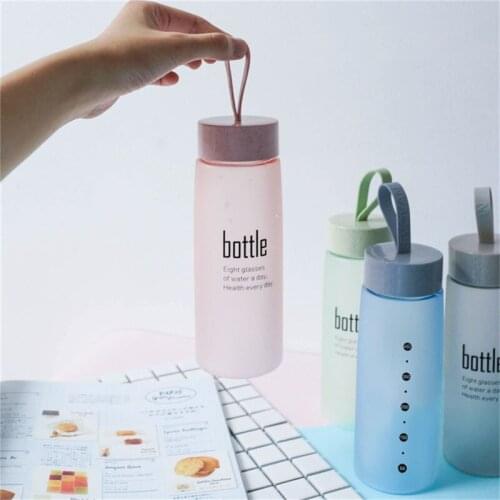 520ml Cute Water Bottle Plastic Sport Scrub Leak Proof Drinking My Bottle Portable Fashion Drinkware Tour Bottles for Lovers
