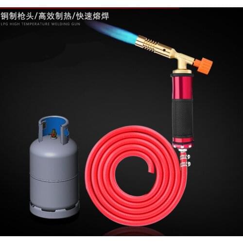 Liquefied Propane Gas Electronic Ignition Welding Gun Torch Machine Equipment with 2.5M Hose for Soldering Weld Cooking Heating