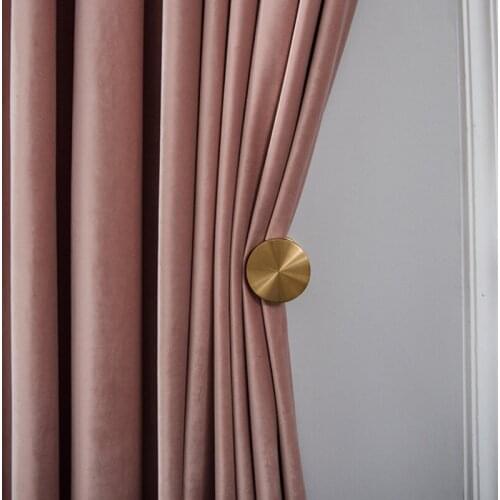 High Shading Window Curtains Luxury Velvet Solid Color Curtains Living Kitchen Modern Room Bedroom Minimalist Decoration Home