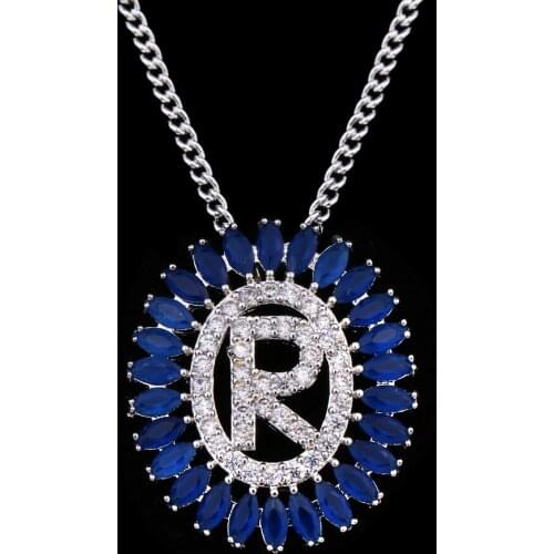 Bettyue Fashion Necklace For Women Hollow Out Shape CZ Fashion Circular Jewelry Letter R Muliticolors Noble Pendant In Party