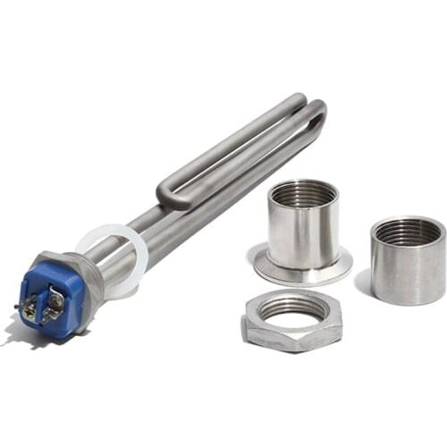 1 Inch NPT/DN25 Thread Foldback Screw In Electric Water Heater Element with Accessories 304 SUS 1KW/2KW/3KW/4KW/6KW