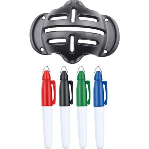 1 Set Golf Ball Line Marking Alignment Tool with 4pcs Marker Pens Golf Putting Positioning Aids 094C