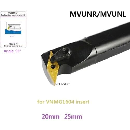 1PC S20R-MVUNR16 S25S-MVUNR16 CNC Lathe Cutting Tools MVUNR MVUNL Bar Internal Turning Tool Holder for VNMG Carbide Inserts