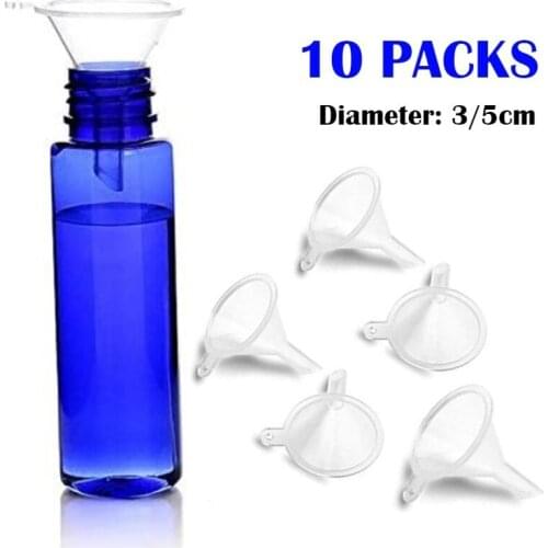 10pcs/set 3cm 5cm Plastic Funnel for Perfume Diffuser Bottle Liquid Oil Funnels Lab Tools School Experimental Supplies