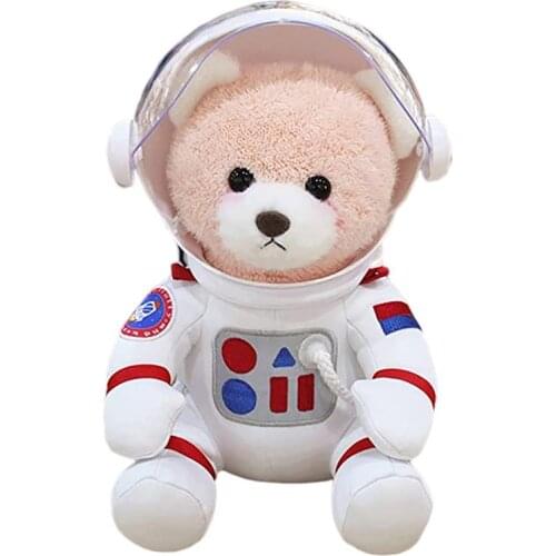 30cm Astronaut Bear Plush Toy Soft Stuffed Cute Cartoon Pilot Plush Pillow Toy Boy Girl Soft Plush Toy Birthday Gift