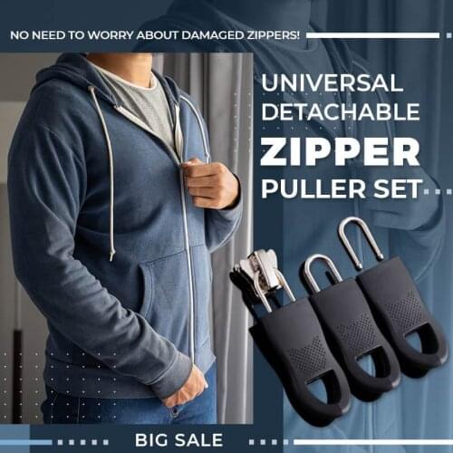 8PCS/Set Universal Detachable Zipper Puller Removable Zip Puller Metal Repair Replacement Zipper Sliders Teeth Rescue Zippers