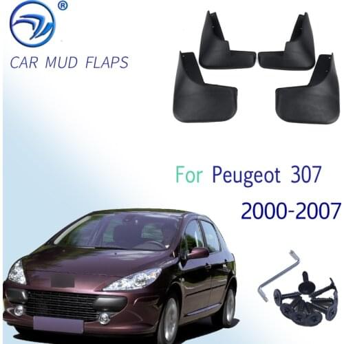 Car Mud Flaps Splash Guards Mudguard Mudflaps for Fenders Accessories For Peugeot 307 2000 2001 2002 2003 2004 2005 2006 2007