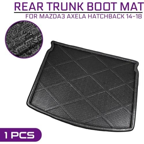 Car Floor Mat Carpet For Mazda3 Axela Hatchback 2014 2015 2016 2017 2018 Rear Trunk Anti-mud Cover