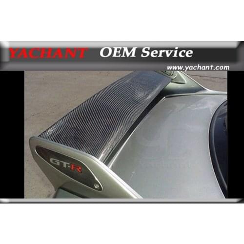 Car-Styling Carbon Fiber Trunk Spoiler Wing Blade Fit For 1995-1998 Skyline R33 GTR GTS OEM Rear Spoiler Blade Only