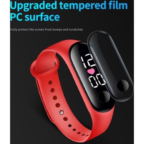 Kids Watches Boys Led Digital Pink Strap Fashion Casual Watch For Children Electronic Wristwatch Women Men Clock Montre Enfant