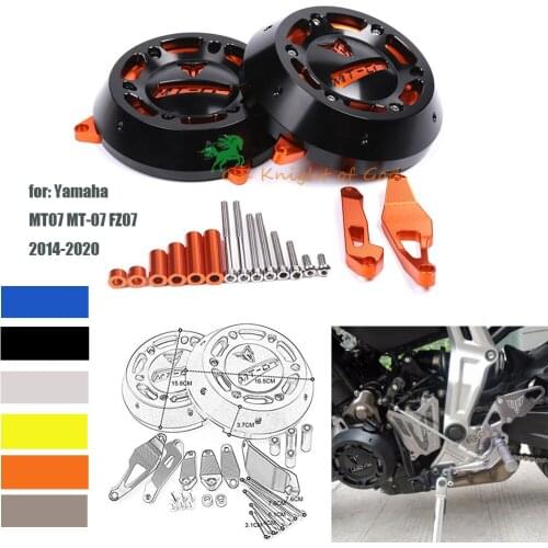 For YAMAHA MT-07 MT07 2014 2015 2016 2017 2018 2019 2020 Engine Guard Case Slider Cover Falling Protection Protector kit FZ 07
