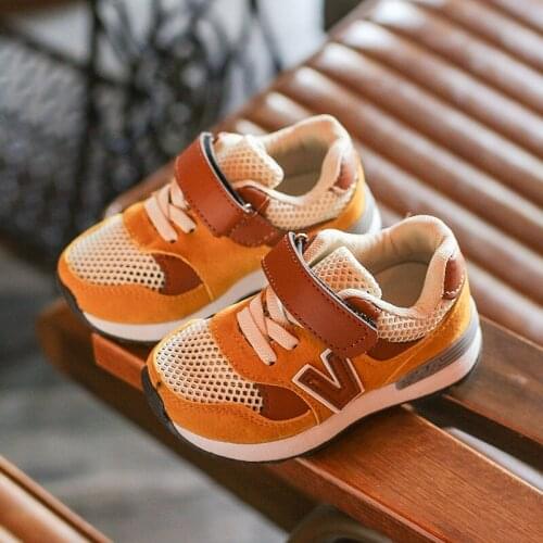 Childrens mesh Sports Running Shoes Breathable soft Sneakers shoes for all seasons Kids boys girls Hook & Loop casual shoes
