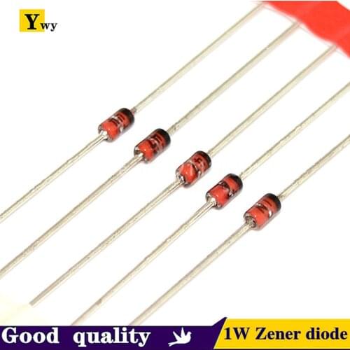 50pcs 1W Zener diode DO-41 3V 3V3 3V6 3V9 4V3 4V7 5V1 5V6 6V2 6V8 7V5 8V2 9V1 10V 11V 12V 13V 15V 16V 18V 20V 22V 1N4733 1N4728