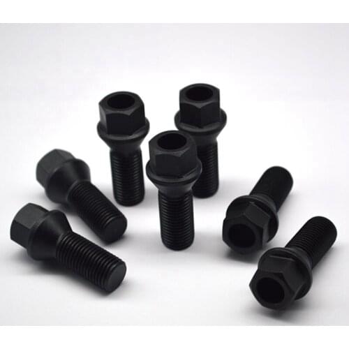 Custom high strength not rust car Gr5 titanium wheel blck bolts