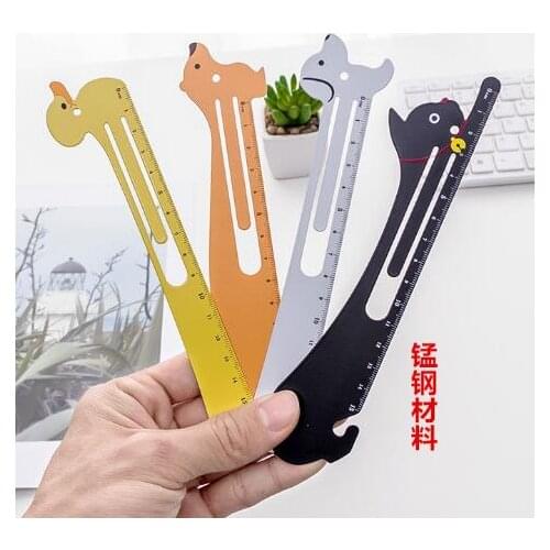 Kawaii Stationery Bookmark Ruler 2 PCS/Lot School Accessories Cartoon Manganese Steel Rulers