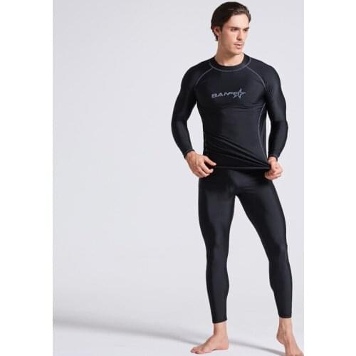 Rash Guard Men Rashguard Surfing Long Sleeve Swimsuit Surf Swim Shirt Swimming Sails Diving T Shirt Tops with Pants