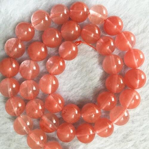 New fahsion hot sale pink quartz watermelon tourmaline stone crystal 4-14mm round loose beads jewelry making 15inch MY5088