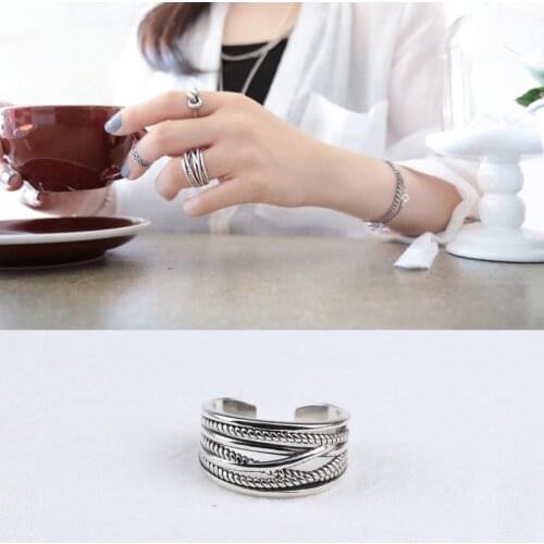 New Charming Layer Chains Finger Ring for Women Vintage Boho Knuckle Party Rings Gothic Punk Jewelry Gifts for Girls