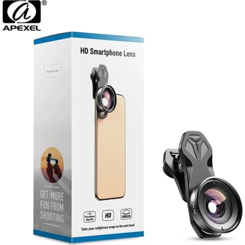 APEXEL HD Camera Phone Lens Kit 110 degree 4K Wide angle lens With CPL Star filter for iPhonex Samsung s9 all smartphone